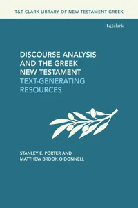 Discourse Analysis and the Greek New Testament_cover