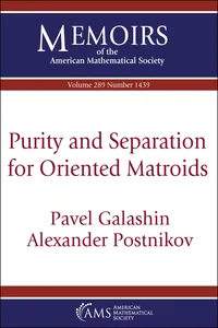 Purity and Separation for Oriented Matroids_cover