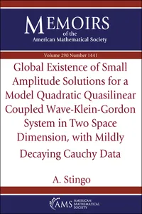 Global Existence of Small Amplitude Solutions for a Model Quadratic Quasilinear Coupled Wave-Klein-Gordon System in Two Space Dimension, with Mildly Decaying Cauchy Data_cover