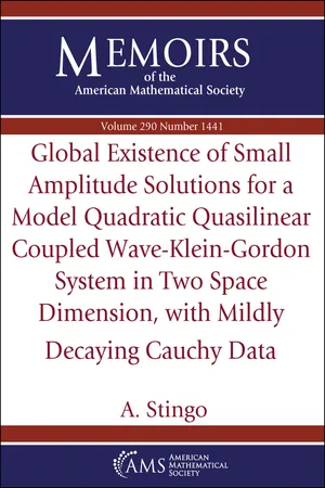 Global Existence of Small Amplitude Solutions for a Model Quadratic Quasilinear Coupled Wave-Klein-Gordon System in Two Space Dimension, with Mildly Decaying Cauchy Data