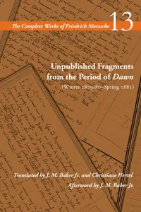 Unpublished Fragments from the Period of Dawn_cover