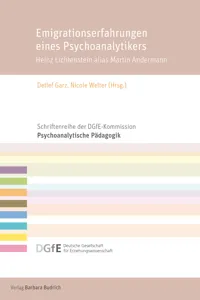 Emigrationserfahrungen eines Psychoanalytikers_cover