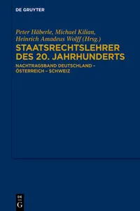 Staatsrechtslehrer des 20. Jahrhunderts_cover