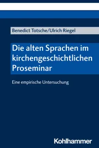 Die alten Sprachen im kirchengeschichtlichen Proseminar_cover