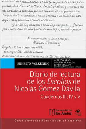 Diario de lectura de los Escolios de Nicolás Gómez Dávila