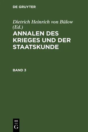 Annalen des Krieges und der Staatskunde. Band 3