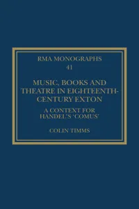 Music, Books and Theatre in Eighteenth-Century Exton_cover