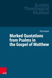 Marked Quotations from Psalms in the Gospel of Matthew_cover