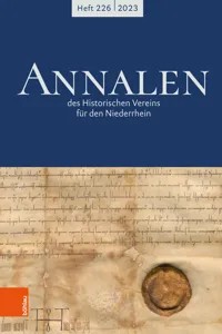 Annalen des Historischen Vereins für den Niederrhein 226_cover