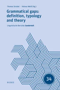 Grammatical gaps: definition, typology and theory_cover