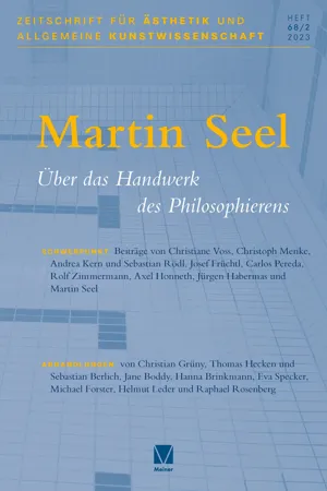 Zeitschrift für Ästhetik und allgemeine Kunstwissenschaft, Band 68/2