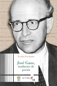 José Gaos, traductor de poesía_cover