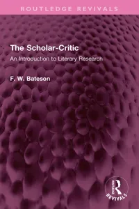 The Scholar-Critic_cover