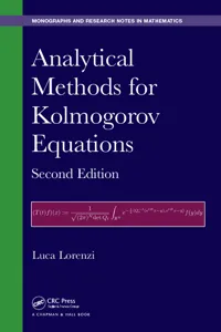 Analytical Methods for Kolmogorov Equations_cover