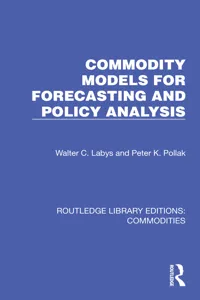 Commodity Models for Forecasting and Policy Analysis_cover