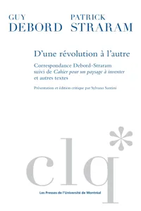 CLQ* - Cahiers littéraires du Québec_cover