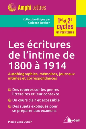 Les écritures de l'intime de 1800 à 1914