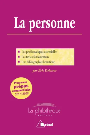 La personne - Programme prépas commerciales 2017-2018