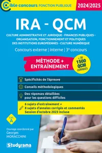 IRA-QCM - Méthode + Entraînement - Catégorie A - Concours 2024-2025_cover