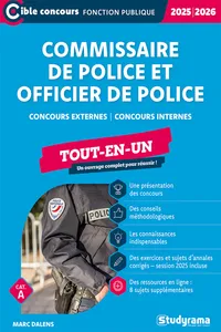 Commissaire de police et officier de police - Tout-en-un - Catégorie A - Concours 2023-2024_cover