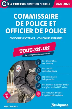 Commissaire de police et officier de police - Tout-en-un - Catégorie A - Concours 2023-2024