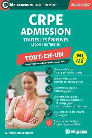 CRPE - Admission - Toutes les épreuves - Concours 2026-2027