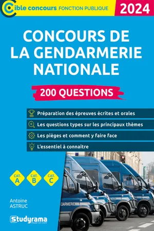 Concours de la gendarmerie : 200 questions - Catégories A, B et C - Édition 2024