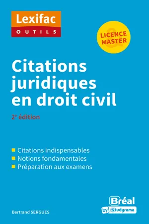 Citations juridiques en droit civil - Licence, Master