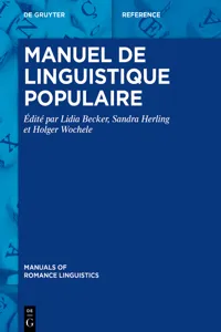 Manuel de linguistique populaire_cover