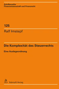 Die Komplexität des Steuerrechts_cover