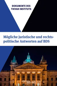 Mögliche juristische und rechtspolitische Antworten auf BDS_cover