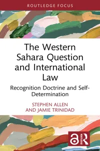 The Western Sahara Question and International Law_cover