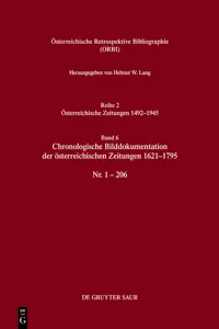 Chronologische Bilddokumentation der österreichischen Zeitungen 1621–1795_cover