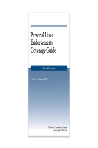 Personal Lines Endorsements Coverage Guide, 2nd Edition_cover