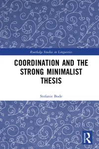 Coordination and the Strong Minimalist Thesis_cover