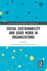 Social Sustainability and Good Work in Organizations_cover