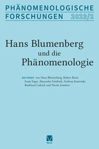 Hans Blumenberg und die Phänomenologie_cover