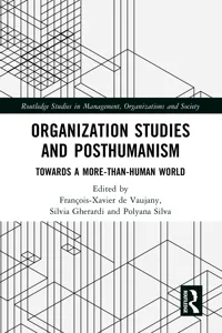 Organization Studies and Posthumanism_cover