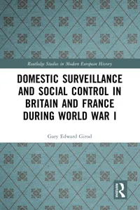 Domestic Surveillance and Social Control in Britain and France during World War I_cover