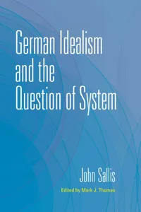 German Idealism and the Question of System_cover