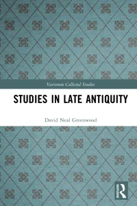 Studies in Late Antiquity_cover