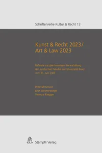 Kunst & Recht 2023 / Art & Law 2023_cover