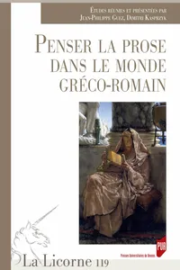 Penser la prose dans le monde gréco-romain_cover