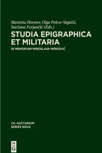 Studia epigraphica et militaria_cover