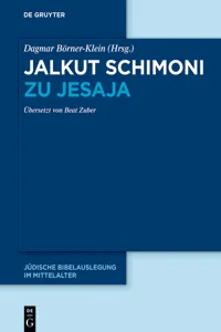 Jalkut Schimoni zu Jesaja_cover