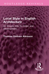 Local Style in English Architecture_cover