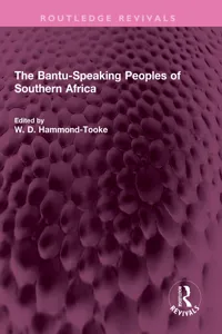 The Bantu-Speaking Peoples of Southern Africa_cover