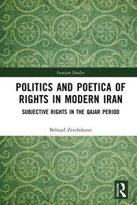 Politics and Poetica of Rights in Modern Iran_cover
