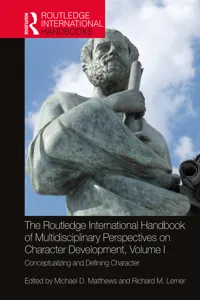 The Routledge International Handbook of Multidisciplinary Perspectives on Character Development, Volume I_cover
