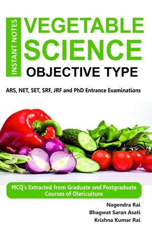 Instant Notes Vegetable Science - Objective Type ARS, NET, SET, SRF, JRF and PhD Entrance Examinations